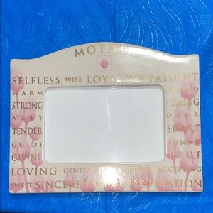 Ceramic 4” x 6” photo frame with “Mother” theme